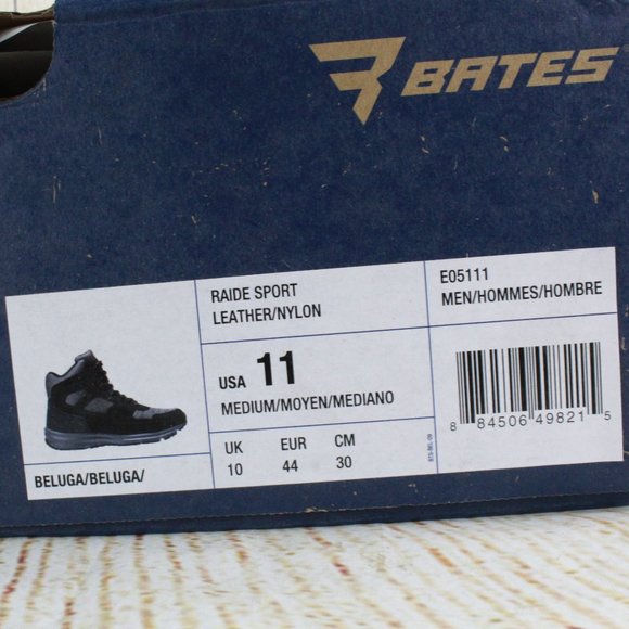 NEW! Bates Raide Mid Black Suede Mesh Lace-up Military Tactical Boots Size 11 M - Picture 10 of 11